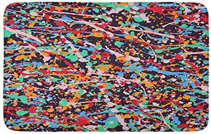 Topyee Fürdőszoba Decor 16 X 24 Szőnyeg Kék Pollock Absztrakt Expresszionizmus Minta Festményt Színes, Hangulatos Fürdő Szőnyeg