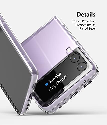 Ringke Slim Esetben Kompatibilis a Samsung Galaxy Z Flip 3, Prémium Vékony, Átlátszó, Kemény PC Csúszásmentes Markolat Védő