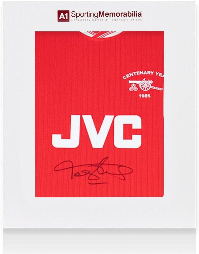 Tony Adams Írta Alá Az Arsenal Ing - 1985-Ben Centenáriumi, Haza - Díszdobozban Autogram - Dedikált Foci Mezek