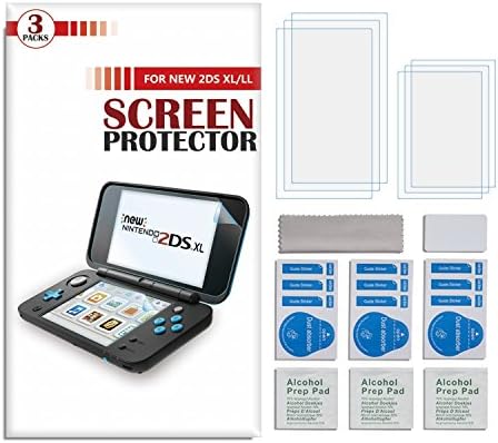 Younik Új NS 2DS XL Screen Protector [3 darab] 0.125 mm/4H Ultra Tiszta HD Képernyő Film NS Új 2DS XL 2017 (Anti-Scratch/Magas