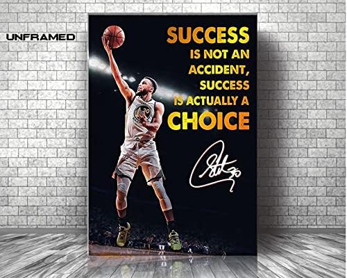 Stephen Curry Art Nyomtatás Plakát, Inspiráló Siker Vászon Wall Art Otthoni, illetve Irodai, Kosárlabda Golden State Warriors