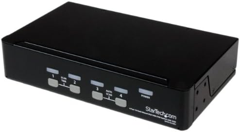 StarTech.com 4-Port USB KVM Swith a OSD - TAA - Kompatibilis- 1U Rack Szerelhető VGA KVM Switch (SV431DUSBU)