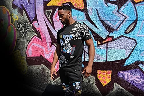 PILLANATKÉP Férfi Hippi Hip-Hop Prémium Technika Tees - Elegáns Horogsor Városi Streetwear Legújabb YORK-i Divat póló