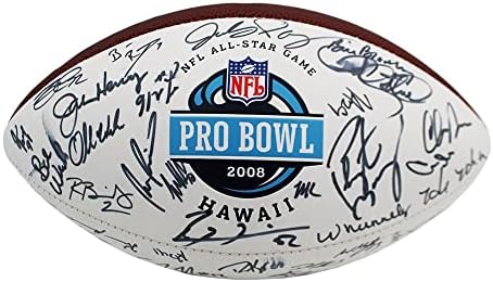 Több Játékos Aláírt Wilson 2008 NFL Pro Bowl A Labdarúgó 25+ Aláírás - Dedikált Focilabda