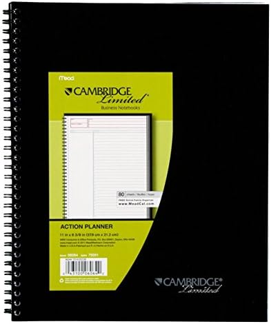 Mead Cambridge Üzleti Tervező Notebook, Fekete, Csomag 6