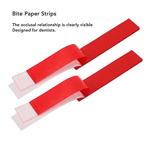 Fogászati Csuklós Papír Csíkok,400 Db Piros Vékony Kétoldalas Falatot Papírt Csíkokra,a Pontos harapásnyom Felvétel vagy