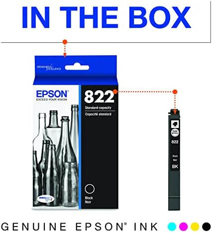 EPSON T822 DURABrite Ultra Tinta Standard Kapacitású Fekete Cartridge (T822120-S) & T822 DURABrite Ultra Tinta Normál Kapacitású