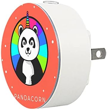 2 Csomag Plug-in Éjjeli LED-es Éjszakai Fény, Panda Pandacorn Unikornis az Alkonyat-hogy-Hajnal Érzékelő Gyerek Szoba, Gyerekszoba,