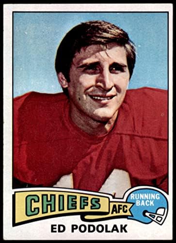 1975 Topps 373 Ed Podolak Kansas City Chiefs (Foci Kártya) EX/MT Chiefs Iowa