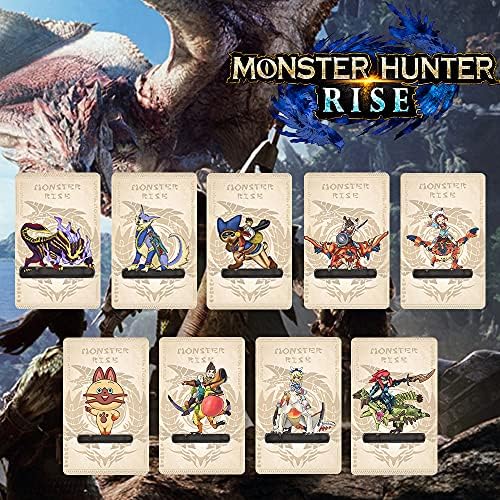 Finyosee 3 Db Monster Hunter Emelkedik NFC Amiibo Kártya, Mini Játék Kártyák Közé Palamute, Palico, Magnamalo Baljós Pecsét