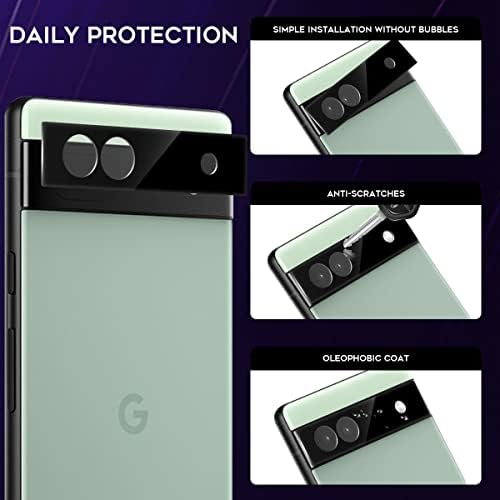 (3 Csomag) Orzero Kompatibilis a Google Pixel 6a 5G Kamera Lencséjét Védő, Edzett Üveg 9 Keménység HD Anti-Semmiből Buborék