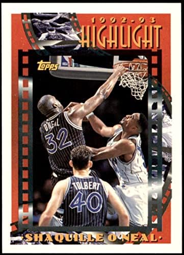 1993 Topps 3 Kiemeli, Shaquille O ' Neal Orlando Magic (Kosárlabda Kártya) NM/MT Mágikus LSU