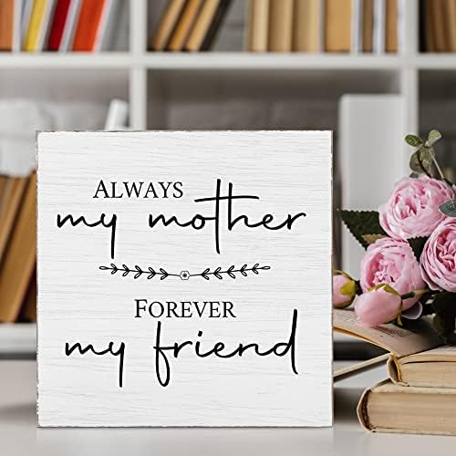 Mindig Anyám Örökre a Barátom, Fehér Fa Doboz Alá, Szülinapi Ajándék Anyunak, Fából készült Emléktábla Doboz Jelek, Anyák