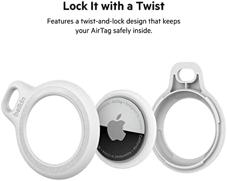 Belkin Apple AirTag Fényvisszaverő Biztonságos Tartó Kulcstartó - Apple AirTag Kulcstartó - AirTag Jogosultja - AirTag Kulcstartó