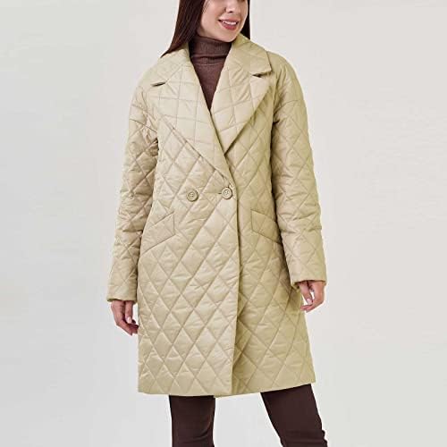 A nők Pakolható Kabát Remek Hajtóka Könnyű Puffer Kabát, Közepes Hosszúságú Nyitott Elülső Téli Wrap Kabát Kardigán