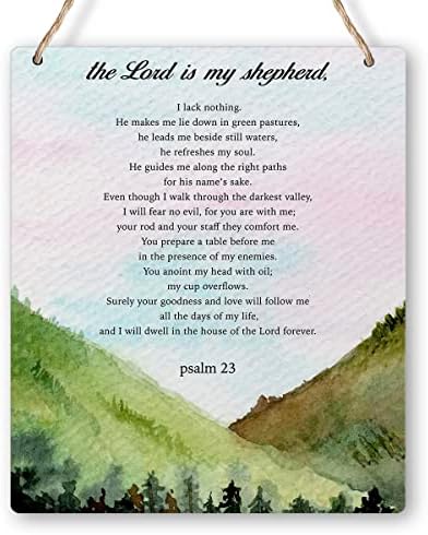 Bibliai Vers Zsolt 23 az Úr az Én Pásztorom Fa Emléktábla Alá a Keresztény Szentírás Lógó Fa Alá Haza, Fali Dekor Keresztelő