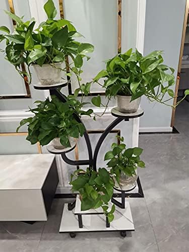 JIAXINTU beltéri növény állni，metal5 rétegek 5 pot ，kerekekkel alkalmazható， kert ，szoba, erkély, sarok - különböző jelenetek