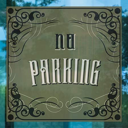 CGSignLab | Nem, Parkolás -Viktoriánus Gótikus Ablak Ragaszkodnak | 8x8