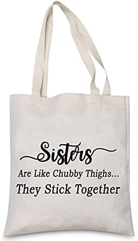LEVLO Vicces Nővér Tote Bags Nővérek Pufók Comb összetartanak Bevásárló Táskák Születésnapi ajándékcsomagot