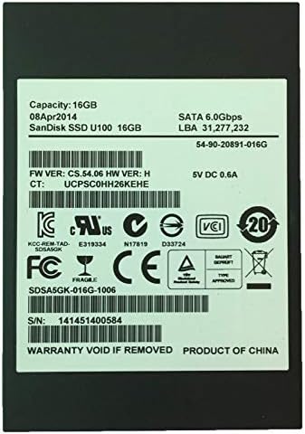 7mm 2.5 16 gb-os SSD HDD SATA 3.0 III 6 gb/s MLC Merevlemez FRU 04X1709 Kompatibilis U100 SDSA5GK-016G-1001