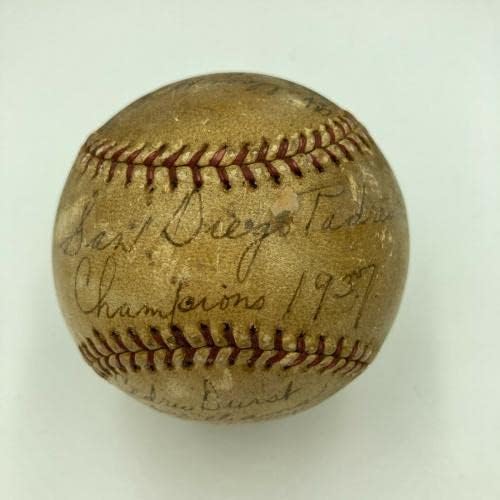Legkorábbi Ismert Ted Williams 1937 Kisebb Ligát Csapat Aláírt Baseball SZÖVETSÉG - Dedikált Baseball