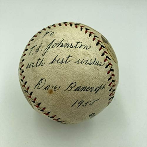 Dave Bancroft Egyetlen Aláírt 1926 Nemzeti Liga Jubileumi Baseball SZÖVETSÉG COA - Dedikált Baseball