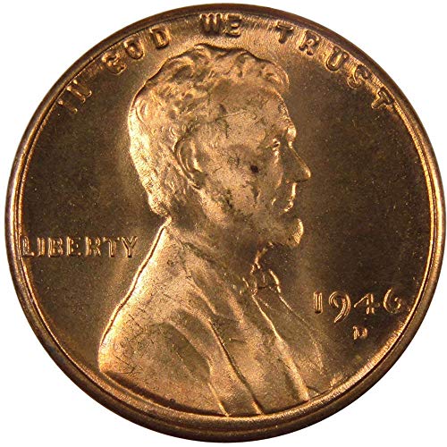 1946 D Lincoln Búza-Kal BU Uncirculated Menta Állami Bronz Penny 1c Érme