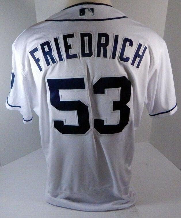2017 San Diego Padres Christian Friedrich 53 Játék Kiadott Fehér Jersey SDP1107 - Játék Használt MLB Mezek