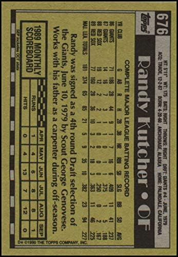 1990 Topps 676 Randy Kutcher
