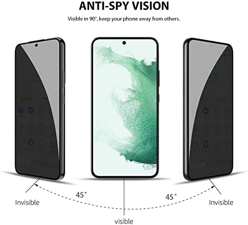 ZUSLAB Kompatibilis Adatvédelmi képernyővédő fólia SAMSUNG Galaxy S23 Plus/Galaxy S22 Plusz 6.6, 【1 Csomag】 Anti-Spy Anti-Semmiből
