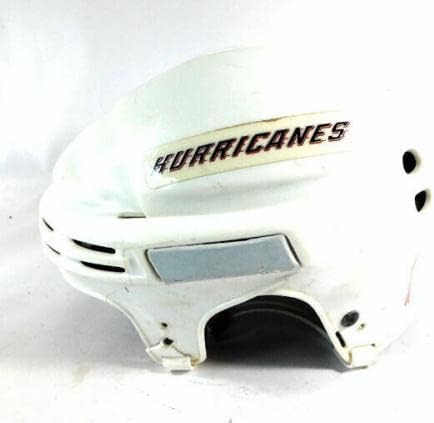 Glen Wesley Játék Használt Jégkorong-Bauer-Fehér Sisak Carolina Hurricanes 2 - a Játékban Használt NHL Sisak