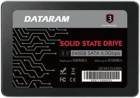 Dataram 240GB 2,5 SSD Meghajtó szilárdtestalapú Meghajtó Kompatibilis MSI B250M PRO-VDH