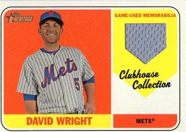 David Wright játékos kopott jersey-i javítás baseball kártya (New York Mets) 2018 Topps Örökség Klubház Gyűjtemény CCRDW