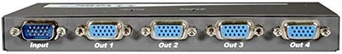 C2G 29551 4-Port VGA (UXGA) Monitor Splitter/Extender, TAA Kompatibilis, Fekete