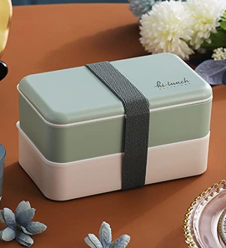 Bento Box Felnőtt uzsonnás Doboz, 2 Réteg Rakható Ebéd Konténer, 40.58 Oz BPA Mentes Bento Ebédet a Felnőttek számára, Edények,