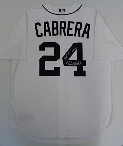 Miguel Cabrera Dedikált Detroit Tigers Otthonában Nike Jersey - 500 HR 8-21-22 Felirat, - Dedikált MLB Mezek