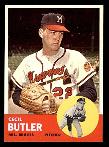 1963 Topps 201 Cecil Butler Milwaukee Bátrabbak (Baseball Kártya) NM/MT Bátrabbak