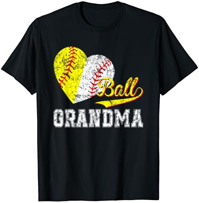 Baseball-Softball Labdát Szív Nagyi anyák Napja T-Shirt