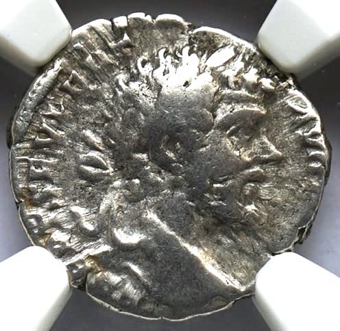 EZ 193-211 HIRDETÉS Ősi Császári Róma, Császár, Septimius Severus Antik Római Ezüst Érme Dénár Jól NGC