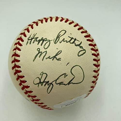 Gary Carter Boldog Születésnapot Mike Aláírt Nemzeti League Baseball SZÖVETSÉG COA - Dedikált Baseball