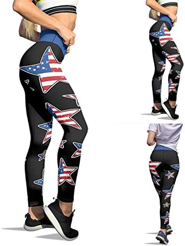 Amerikai Zászló Hazafias Legging Női Magas Derekú Hazafias Csillagok Csíkos Leggings Zökkenőmentes Teljes Hosszában Futó