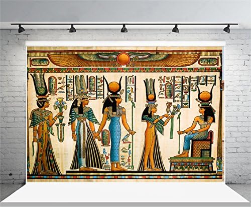 LFEEY 5x3ft Istenek Egyiptom Hátteret Fotózás Egyiptomi Dekoráció Ősi Egyiptomi Mitológiában Szfinx Egyiptom Pergamen Hieroglifikus