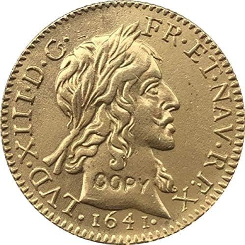 24 K Aranyozott 1641 Franciaország Louis XIII Érmék Másolat Másolat Ajándék számára
