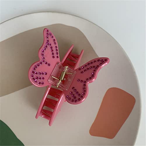 Rózsaszínű Pillangó Klip Lila Pink Design Hajtű Hosszú Haj Klip Haj Tartozékok Lányok Hajcsat, Illetve a Haj Klipek a Sűrű