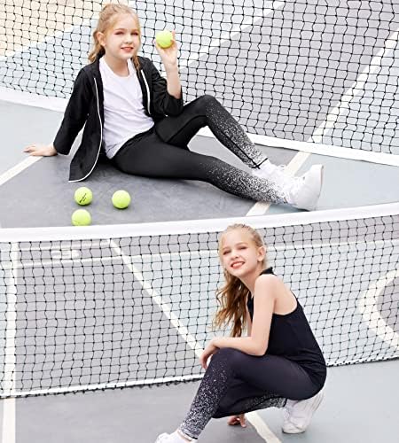 Zaclotre Lányok Sportos Leggings Gyerekek, Magas Derék Jóga Nadrág Tenisz Runnig Edzés Lábnélküli Aktív Legging Nadrág
