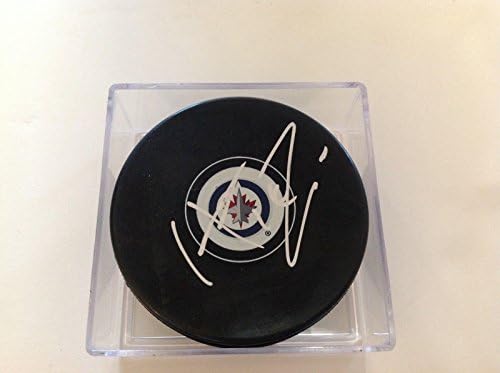 Andrew Ladd Aláírt Jégkorong Winnipeg Jets Dedikált b - Dedikált NHL Korong