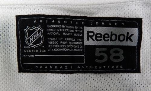 A New York Rangers Játék Használt Fehér Gyakorlat Jersey Reebok 58 DP32416 - Játék Használt NHL-Mezek