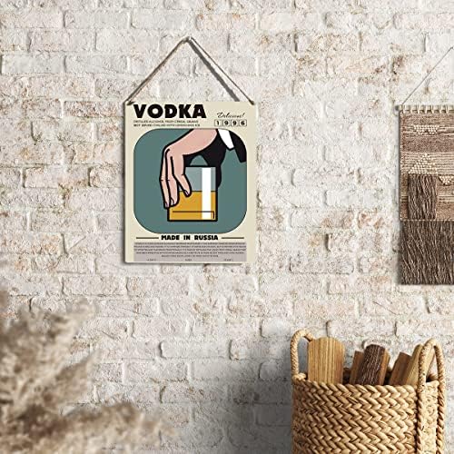 Vicces Koktél Tábla Dekoráció Vodka Fa Alá Emléktábla Falra Plakátok Grafika 8X10 Modern Otthon Konyha, Bár Dekoráció