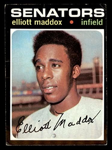 1971 Topps 11 Elliott Maddox Washington Senators (Baseball Kártya) Dean Kártyák 2 - JÓ Szenátorok