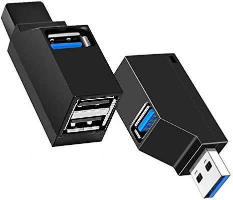 CHYSP USB 3.0 Adapter Extender Mini Splitter Box 3 PC Laptop Mobil Telefon nagysebességű U Lemez Olvasó (Szín : Fekete)